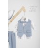  Piccolino Βαπτιστικό κοστούμι Rodrigo σε χρώμα Light blue